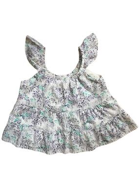 Baby GAP Floral Ruffle Tank Top